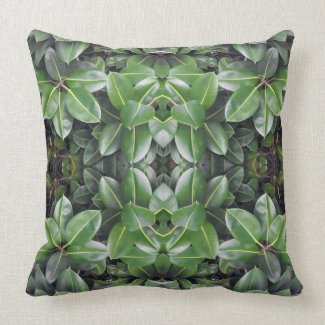 Rubber Tree Leaf Pattern Pillows