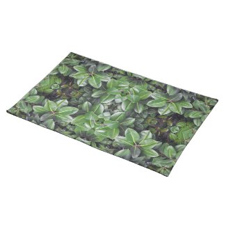 Rubber Tree Leaf Pattern Place Mat