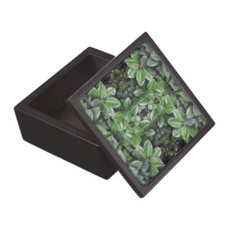 Rubber Tree Leaf Pattern Premium Keepsake Boxes