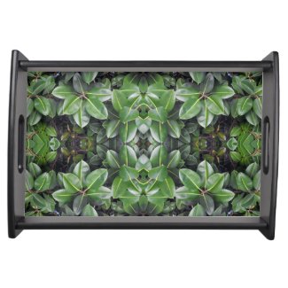 Rubber Tree Leaf Pattern Service Tray