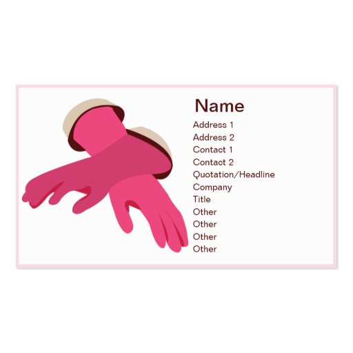 Rubbergloves - Business Business Cards (front side)