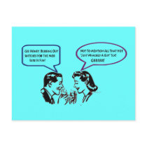 Rubbing Out Snitches Recession Humor Postcard