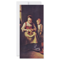 Rübenschälerin By Maes Nicolaes (Best Quality) Rack Card Design