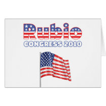 Rubio Patriotic American Flag 2010 Elections Greeting Card