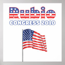 Rubio Patriotic American Flag 2010 Elections Print