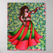 Ruby Belly Dancer Print posters