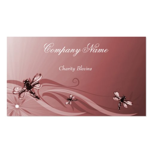 Ruby Dragonflies Business Card