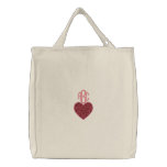 Ruby Heart Custom Monogrammed Embroidered Bag