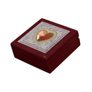 Ruby Heart Giftbox Trinket Box