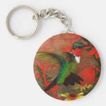 Ruby Hummingbird Key Chain