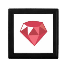 Ruby Ninja Gemstone Geek Trinket Boxes