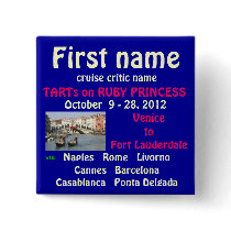 Ruby Princess TA Name Tag Pinback Buttons