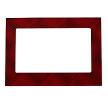 Ruby Red and Black Pattern Magnetic Frames