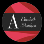 Ruby Red Customize Last and First Name Sticker