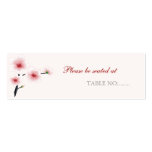 Ruby Red Flowers Wedding / Party Table Place Card Business Card Template