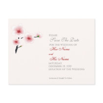 Ruby Red Flowers Wedding/Save The Date Card postcards