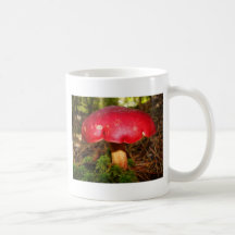 Ruby Red Mushroom Mug