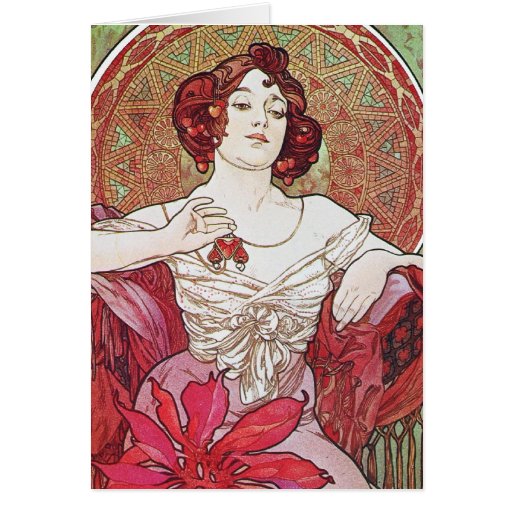 Ruby Red Rose Goddess Greeting Card 