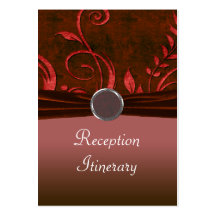 Ruby & Red Velvet Wedding Swirl Business Cards