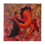Ruby Sea Horse Ceramic Tiles