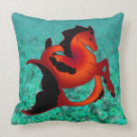 Ruby Sea Horse Pillows