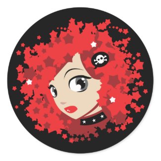 Ruby Round Sticker