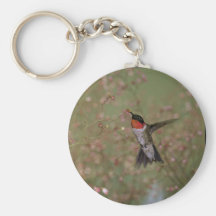 Ruby Throated Humming Bird Keychain