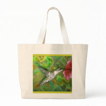 Ruby throated Hummingbird bags