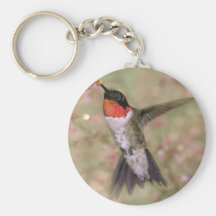 Ruby-throated Hummingbird Keychains