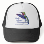 zaz_trucker_hat - Archilochus colubris, the Ruby Throated Hummingbird.: Sizes  Available colors: white_black
