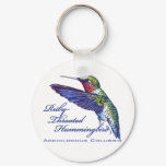 round_keychain - Archilochus colubris, the Ruby Throated Hummingbird.: Sizes  Available colors: 0