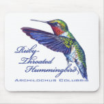 standard_mousepad - Archilochus colubris, the Ruby Throated Hummingbird.: Sizes  Available colors: 0