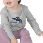 infant_longsleeve - Archilochus colubris, the Ruby Throated Hummingbird.: Sizes s,m,l,xl Available colors: white
