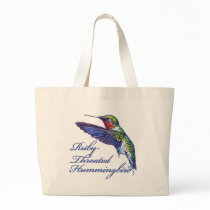 Ruby Throated Hummingbird Scripted Bags
