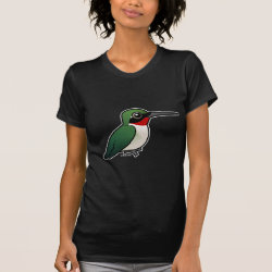 Male Ruby-throated Hummingbird Women's American Apparel Fine Jersey Short Sleeve T-Shirt
