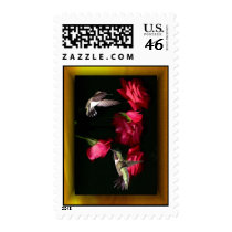 Ruby-Throated Hummingbirds Roses 08-16-04c stamps