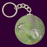 Ruby-throats in Fall Keychain keychains
