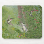 Ruby-throats in Fall Mousepad mousepads