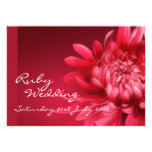 Ruby wedding party invite 40th