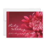 Ruby wedding party invite 40th