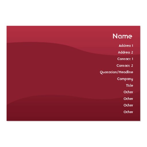Rubyred Wave - Chubby Business Card Templates