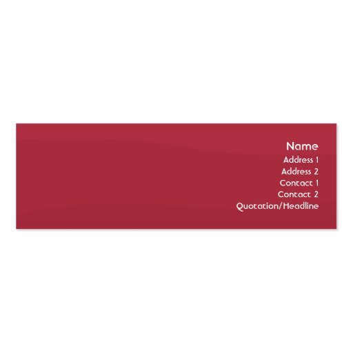 Rubyred Wave - Skinny Business Card (front side)