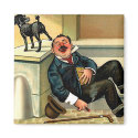 RUDE AWAKENING Vintage Dog Art magnets by Aquavel RUDE AWAKENING Vintage Dog Art magnets