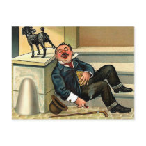 RUDE AWAKENING Vintage Dog Art postcards