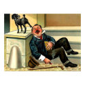 RUDE AWAKENING Vintage Dog Art posters by Aquavel RUDE AWAKENING Vintage Dog Art posters