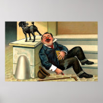 RUDE AWAKENING - Vintage Dog Art Poster