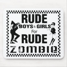 Rude boys and girls for rude zombie mouse mats