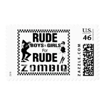 Rude boys and girls for rude zombie postage