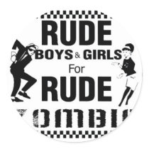 Rude boys and girls for rude zombie stickers