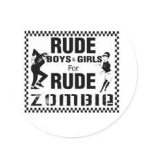 Rude boys and girls for rude zombie stickers